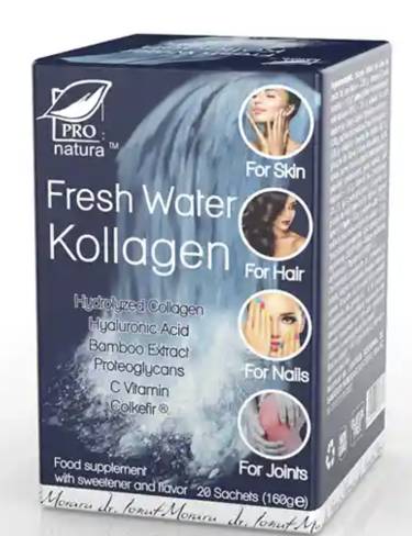 Fresh Water Kollagen - pulbere 20 de stick-uri - Pro Natura